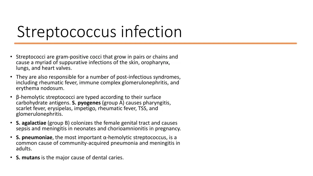 streptococcus infection