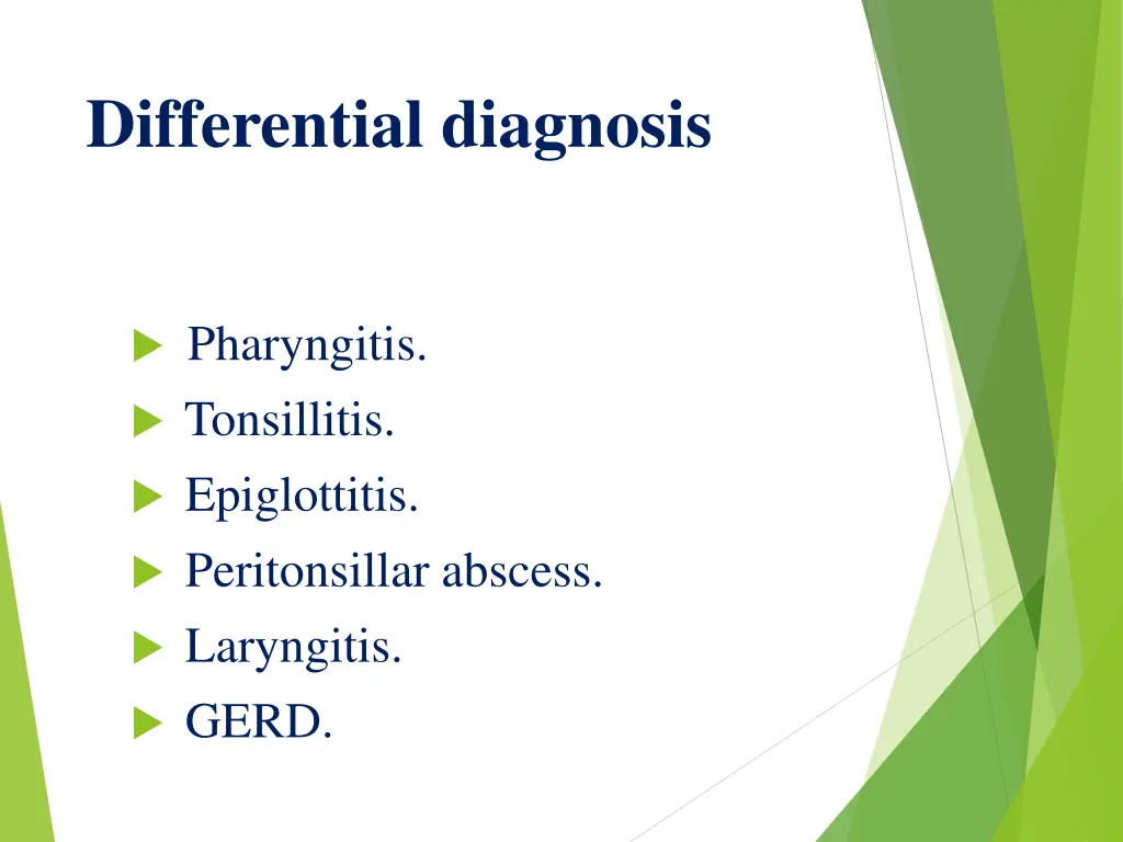 differential diagnosis