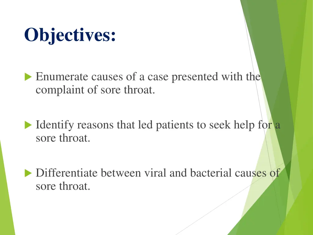 objectives