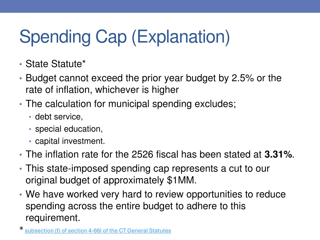 spending cap explanation