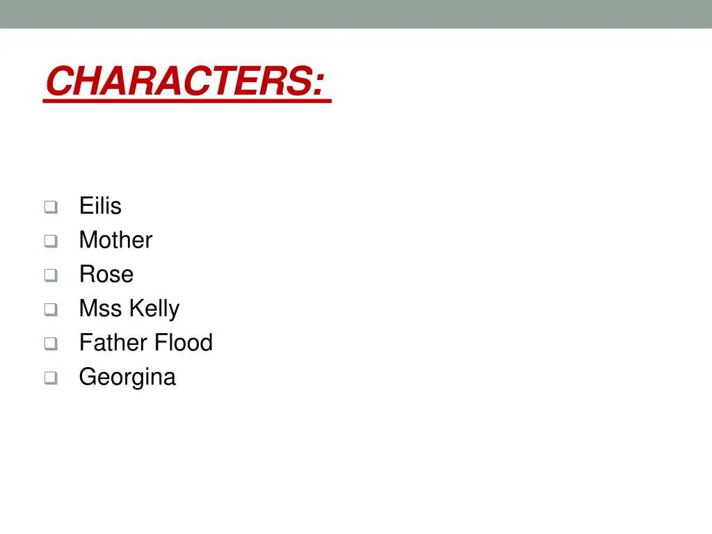 characters
