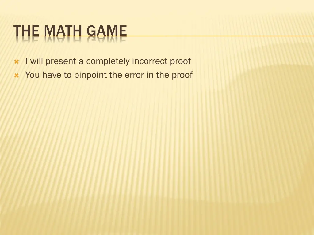 the math game