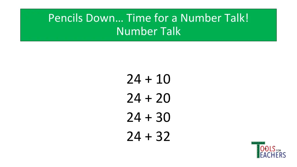 pencils down time for a number talk number talk 14