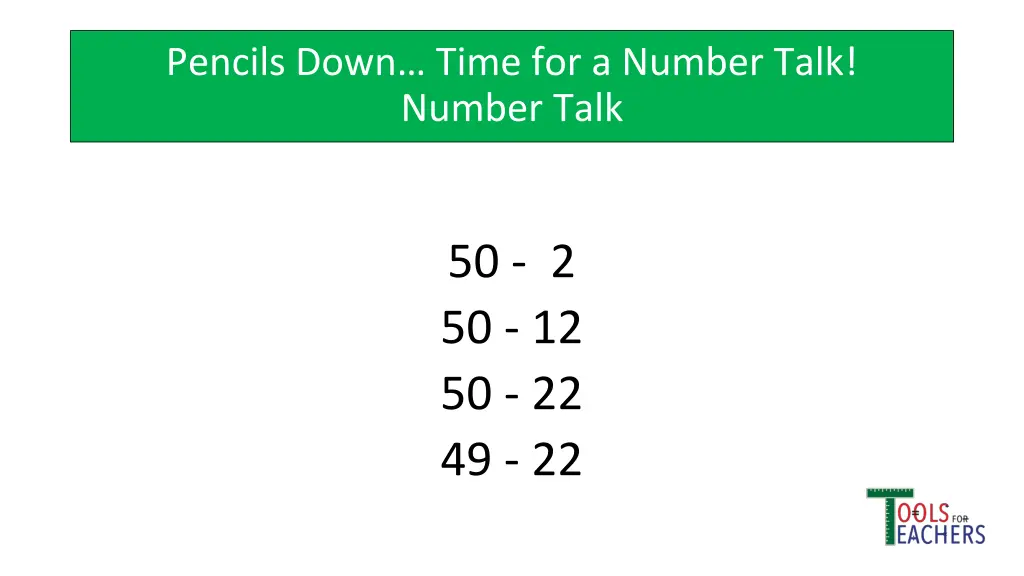 pencils down time for a number talk number talk 16