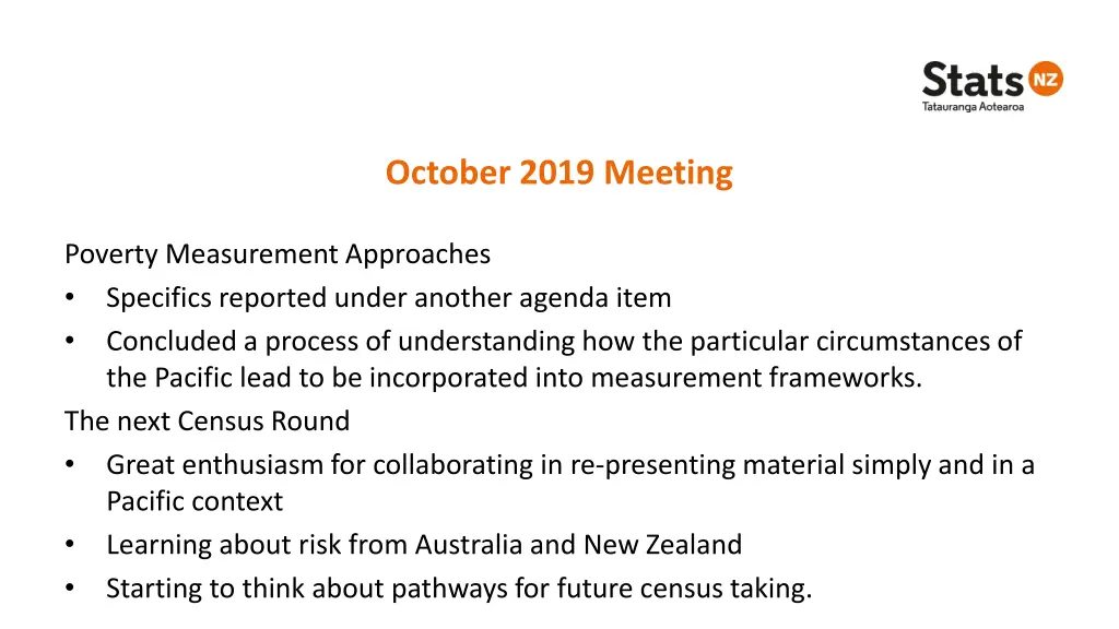 october 2019 meeting