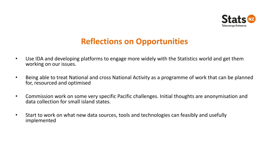 reflections on opportunities