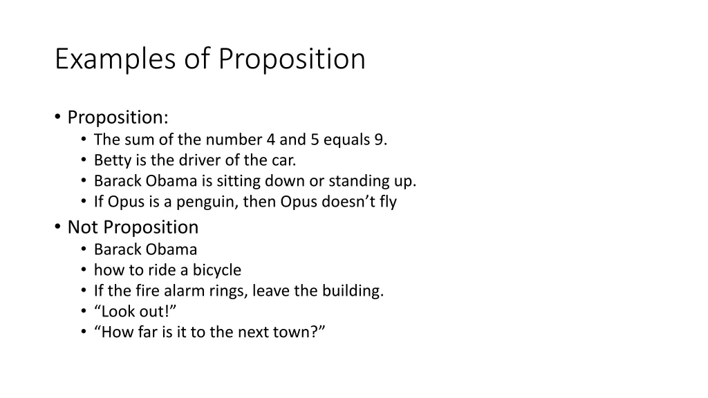 examples of proposition