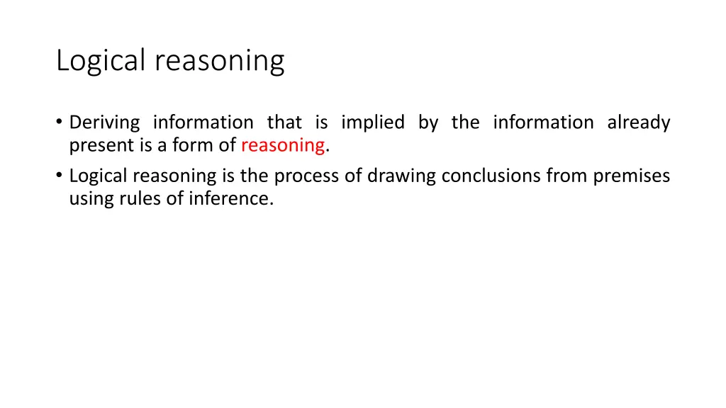 logical reasoning