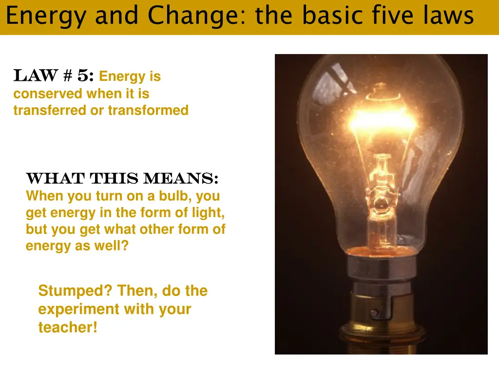 energy and change the basic five laws 4