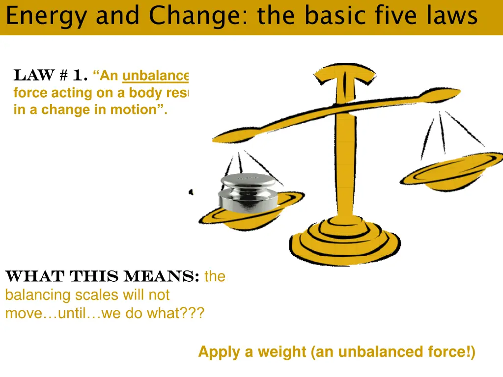 energy and change the basic five laws