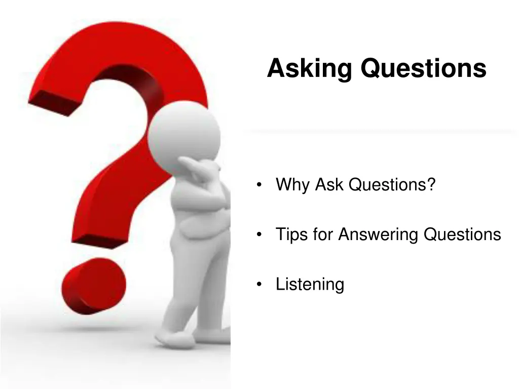 asking questions