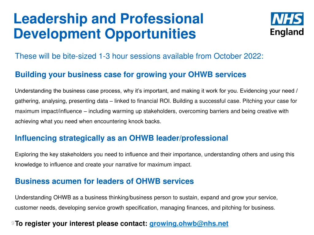 leadership and professional development