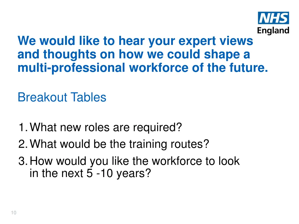 we would like to hear your expert views