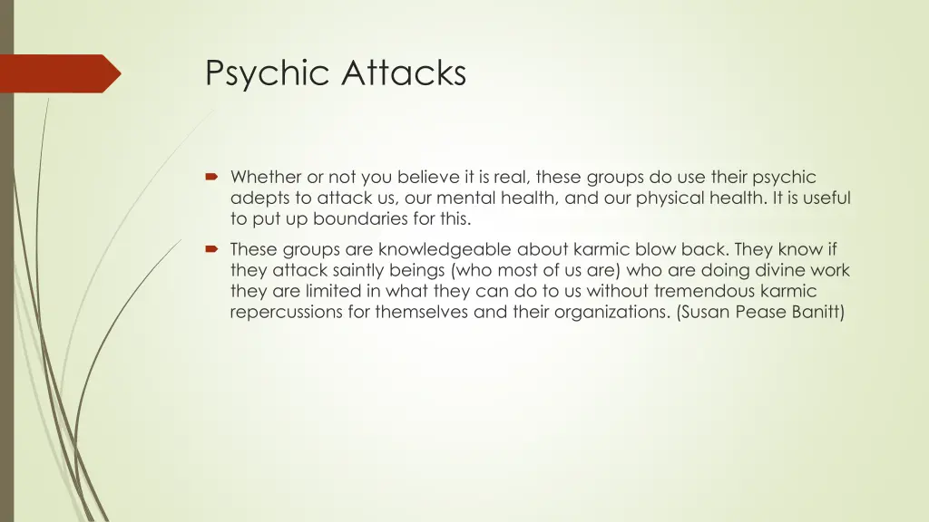 psychic attacks