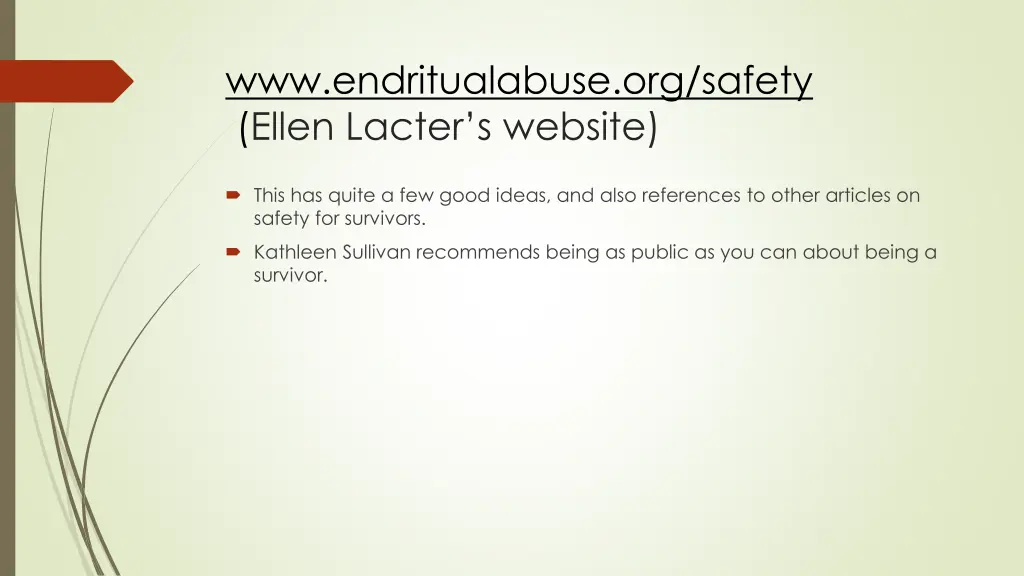 www endritualabuse org safety ellen lacter