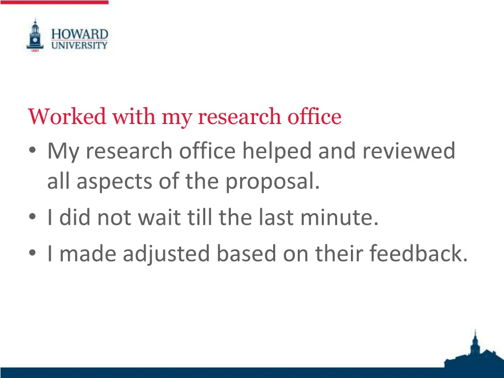 worked with my research office my research office
