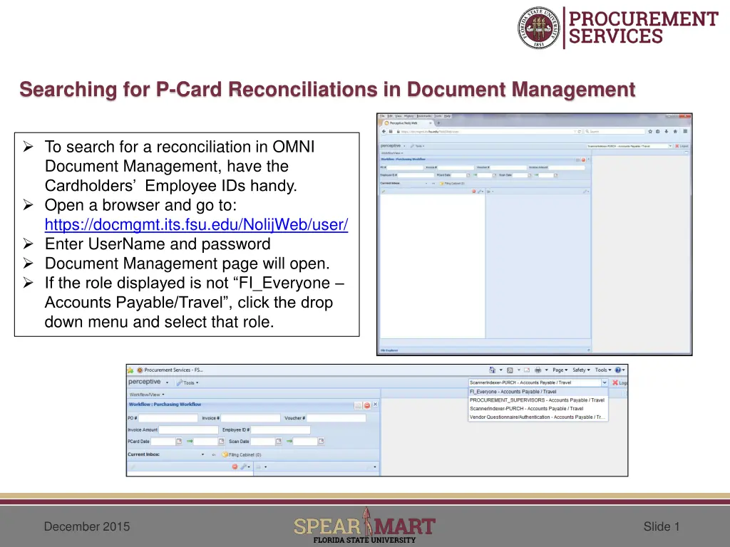 searching for p card reconciliations in document