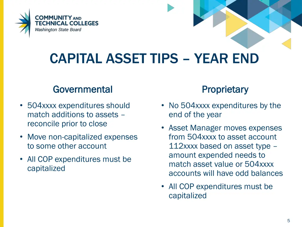 capital asset tips year end