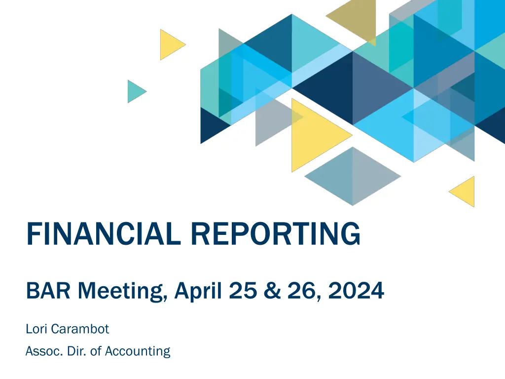 financial reporting