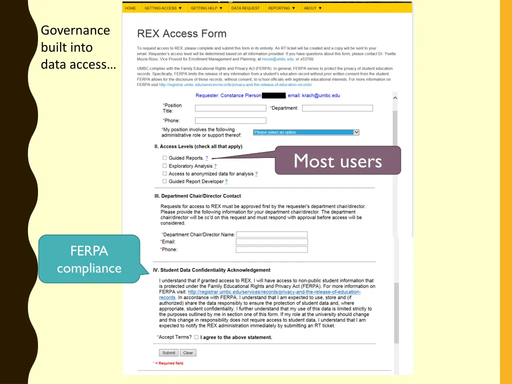 governance built into data access
