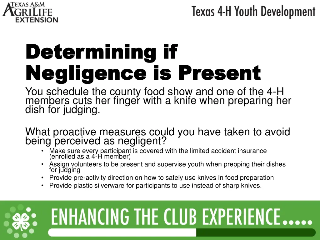 determining if determining if negligence