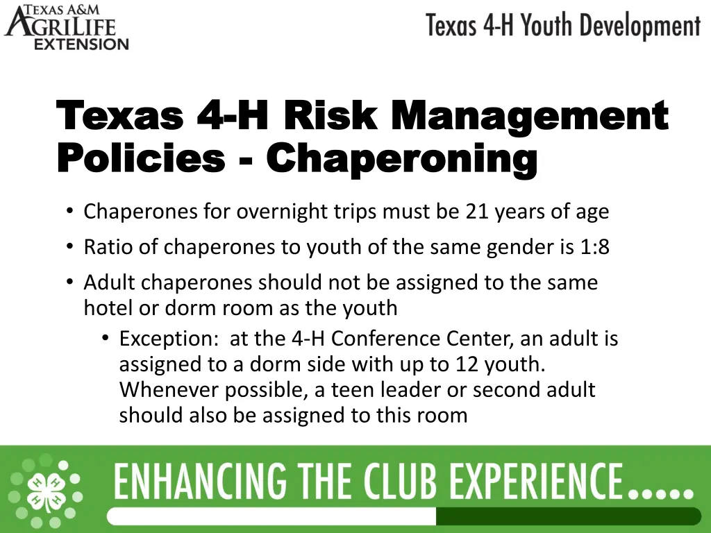 texas 4 texas 4 h risk management h risk 6