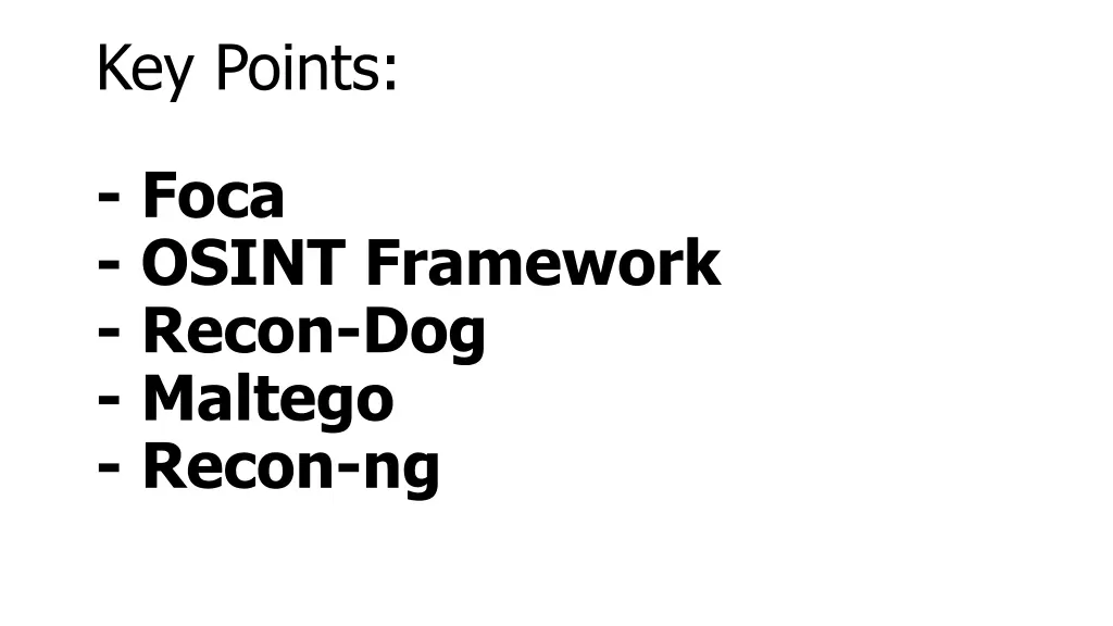 key points