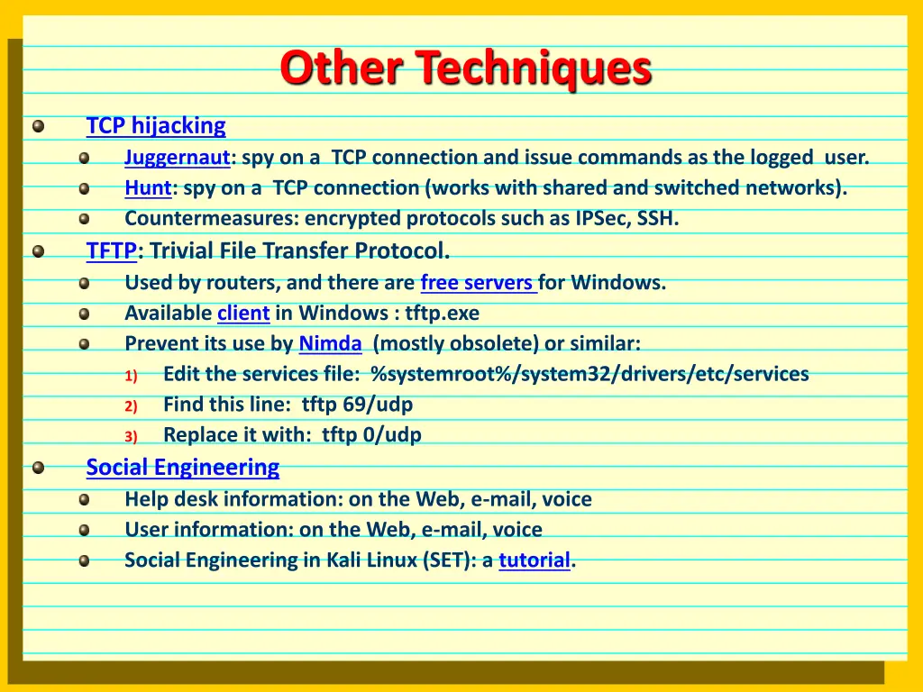 other techniques