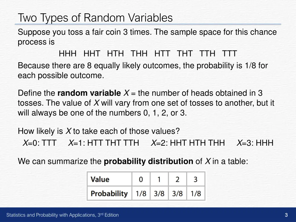 two types of random variables suppose you toss