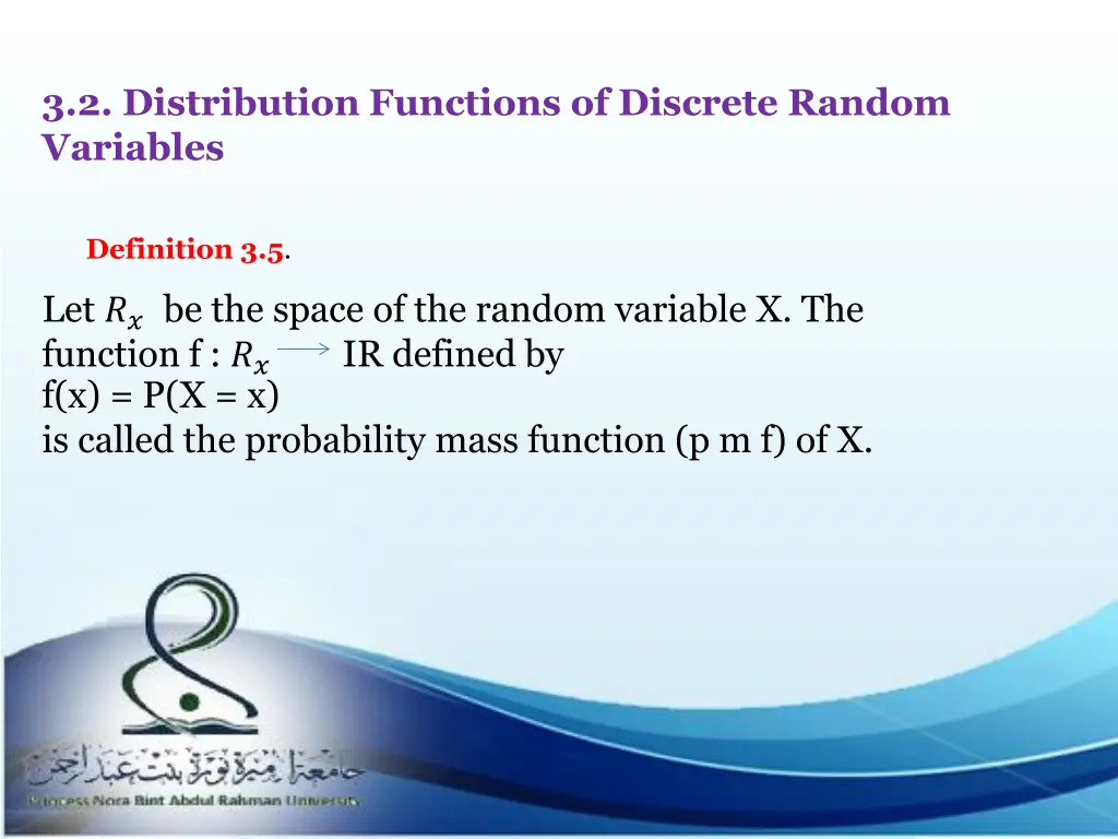 3 2 distribution functions of discrete random