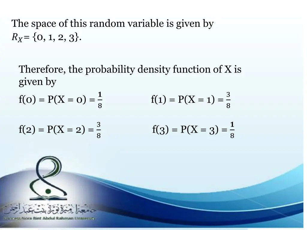 the space of this random variable is given