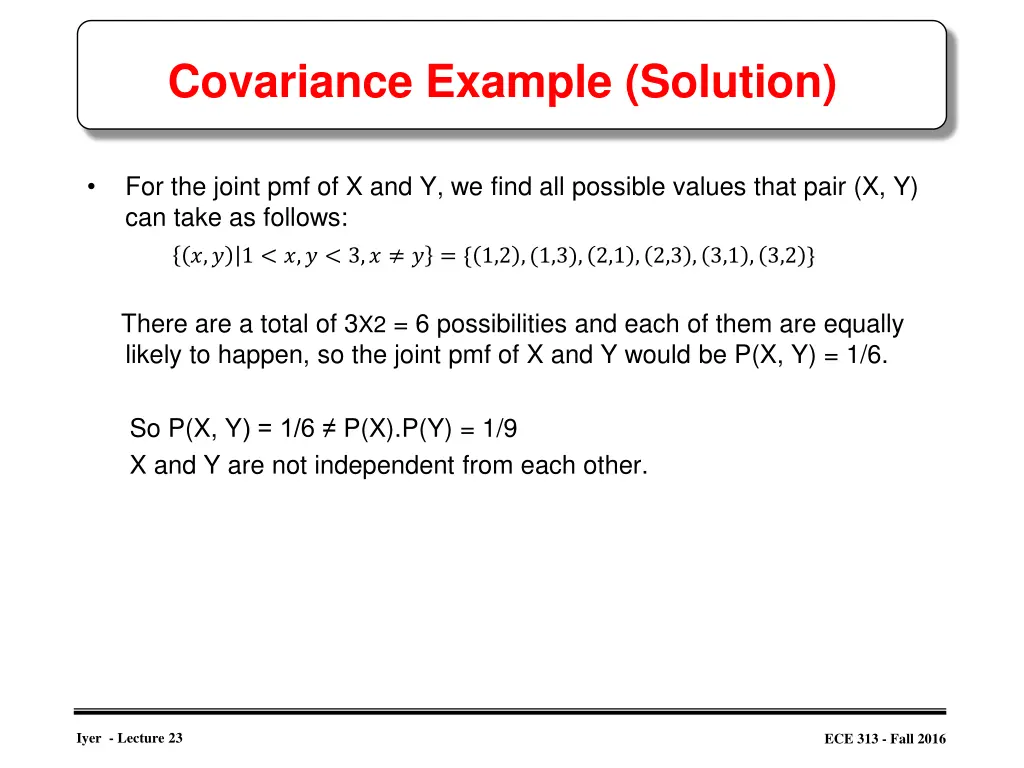 covariance example solution 1
