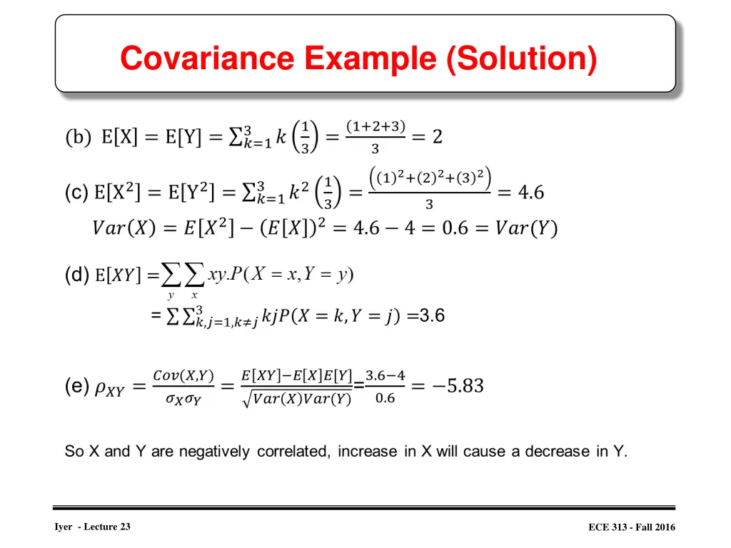 covariance example solution 2