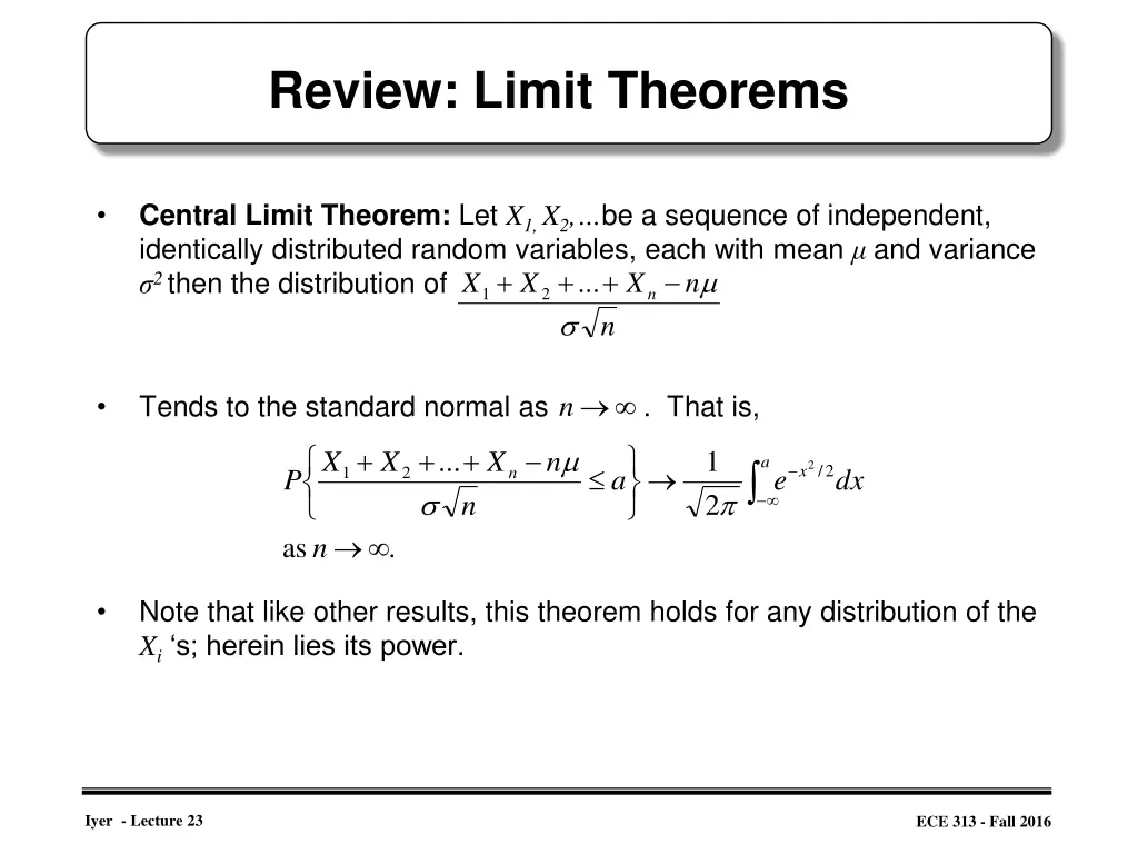 review limit theorems 1