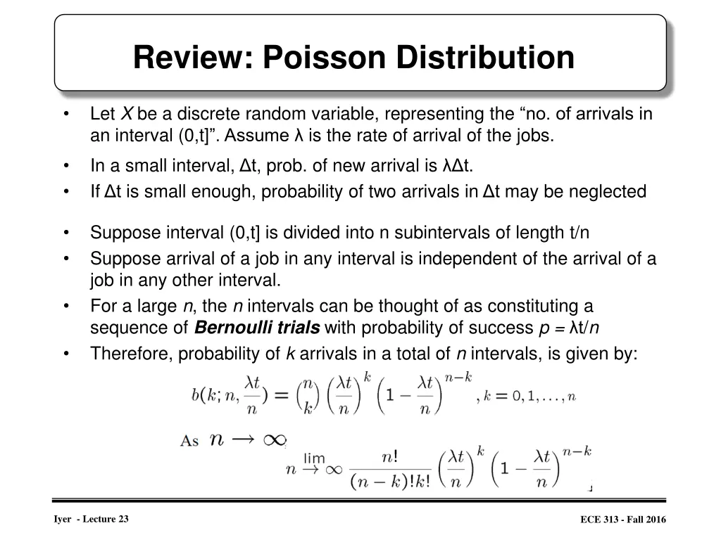 review poisson distribution