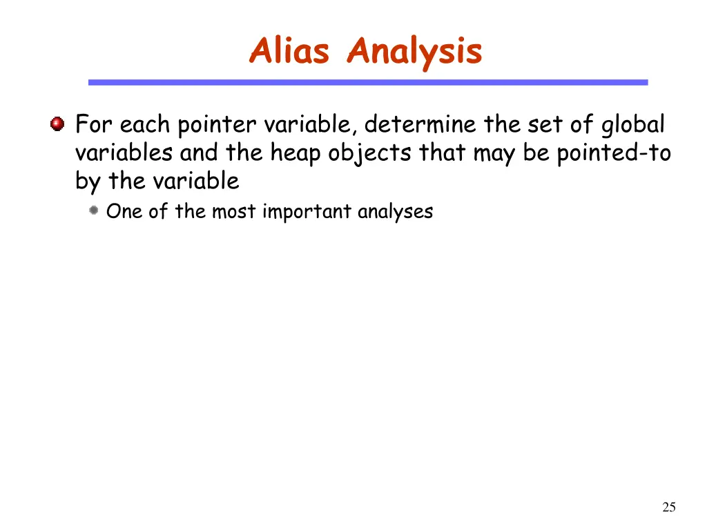 alias analysis