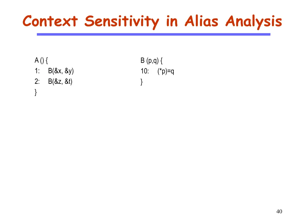 context sensitivity in alias analysis