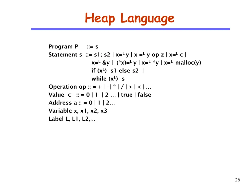 heap language