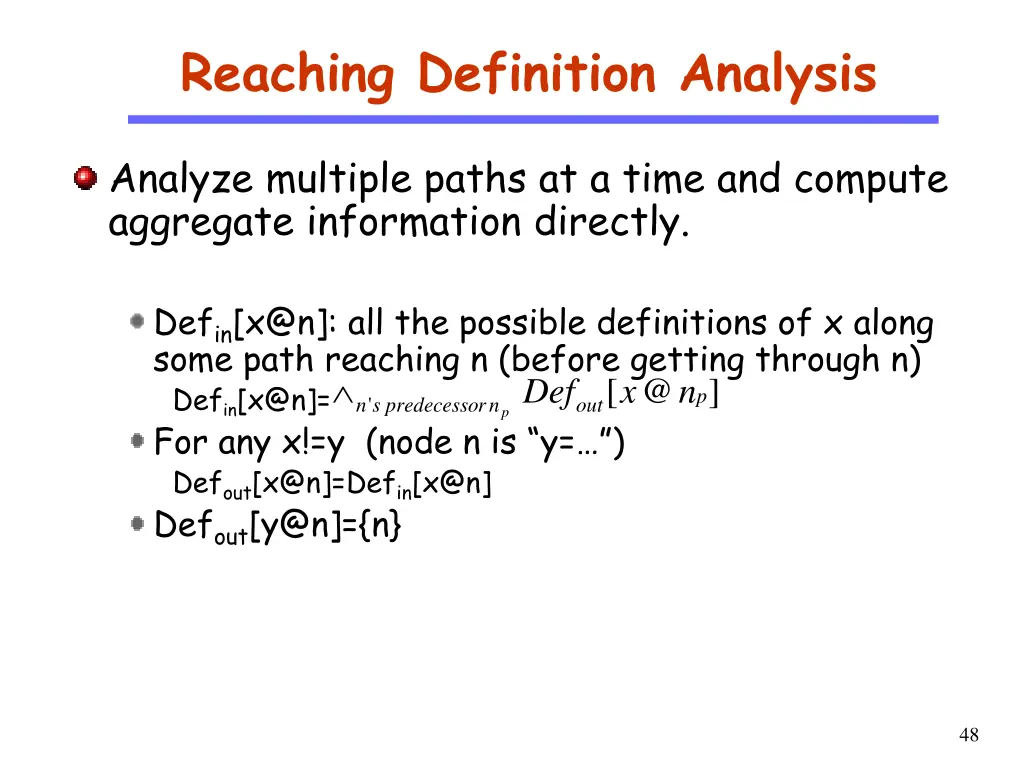 reaching definition analysis