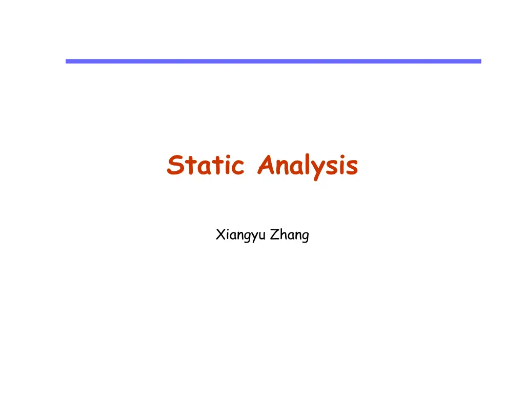 static analysis