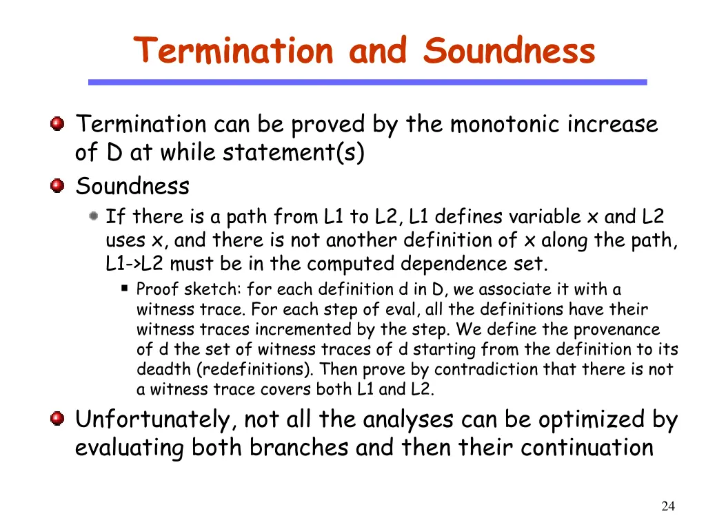 termination and soundness