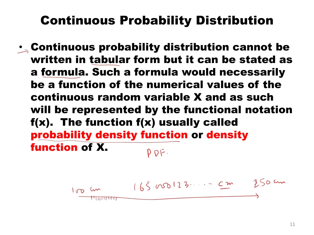 continuous probability distribution