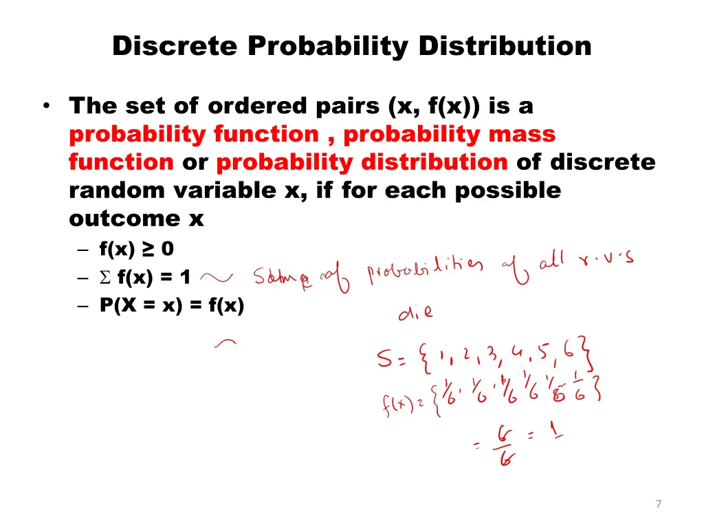 discrete probability distribution