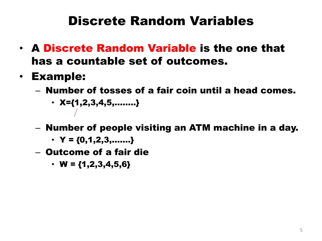 discrete random variables