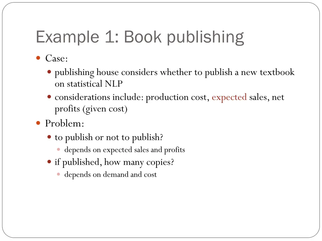 example 1 book publishing