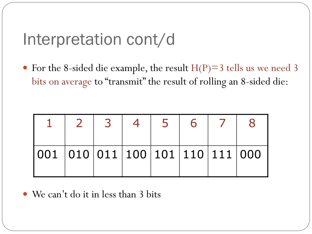 interpretation cont d