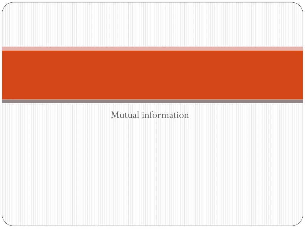 mutual information