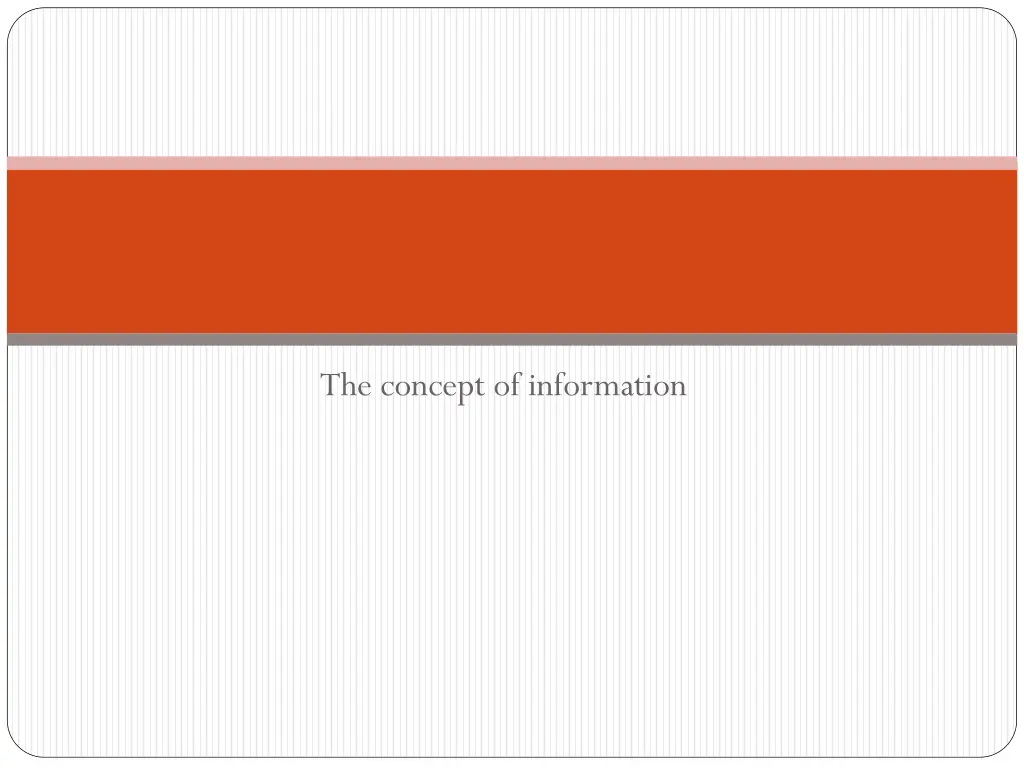 the concept of information