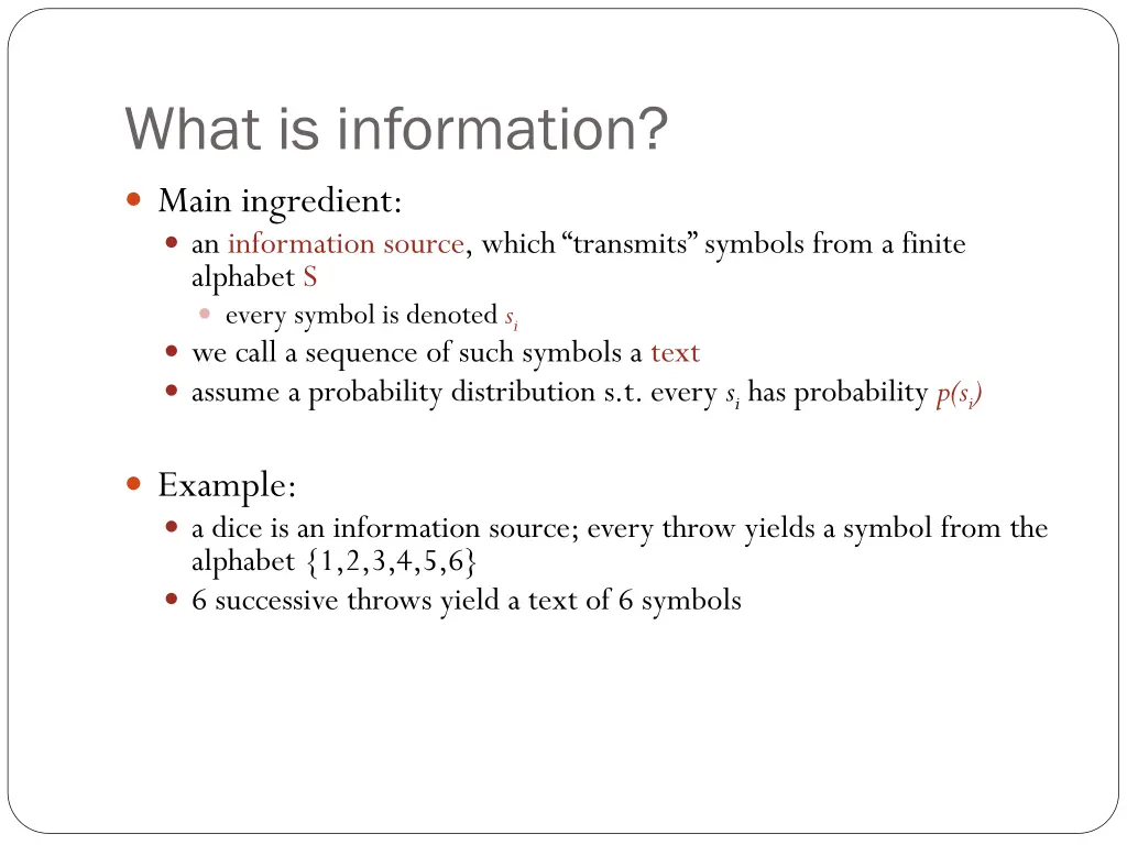 what is information main ingredient