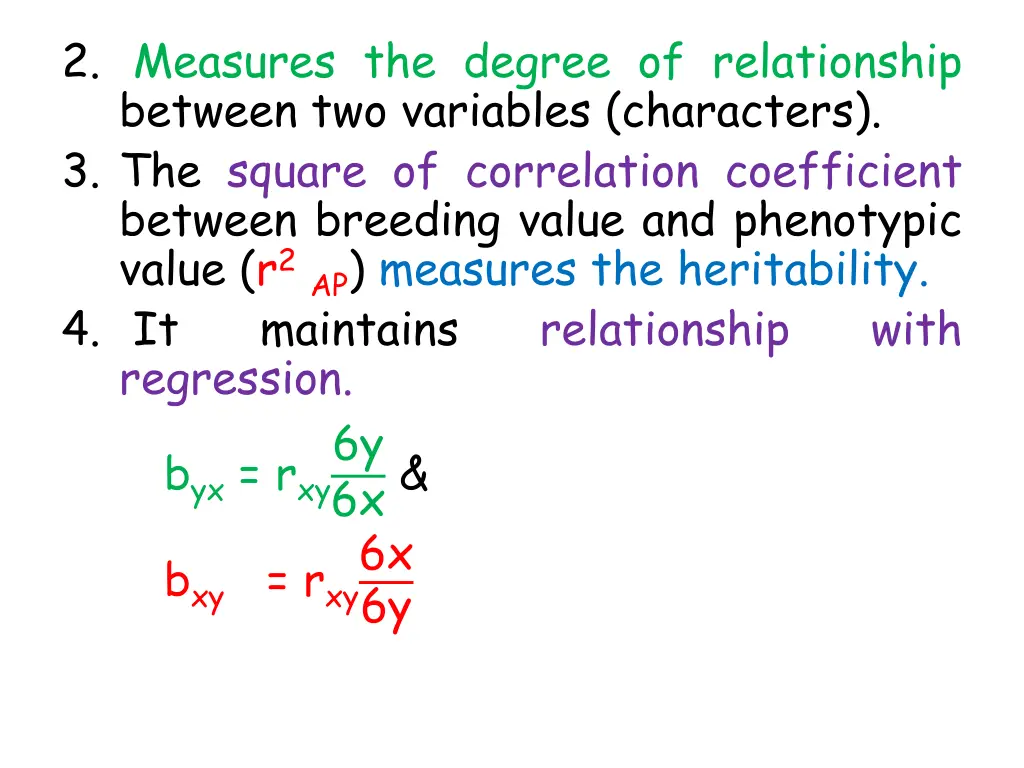 2 measures the degree of relationship between